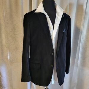Cremieux Classics Men's Velvet Blazer, Jacket, Size L, Black, Luxury, Elegant